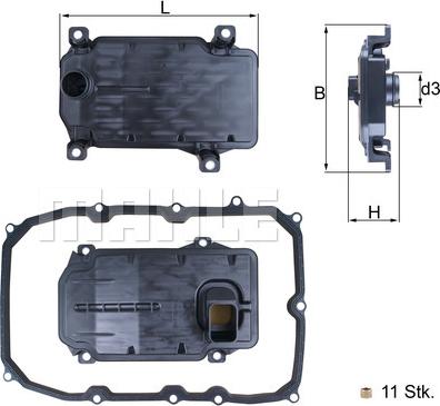 MAHLE HX 187 KIT - Filtru hidraulic, cutie de viteze automata aaoparts.ro