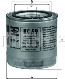 MAHLE KC 59 - Filtru combustibil aaoparts.ro