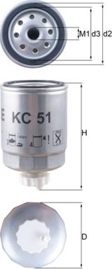 MAHLE KC 51 - Filtru combustibil aaoparts.ro