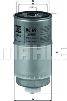 MAHLE KC 69 - Filtru combustibil aaoparts.ro