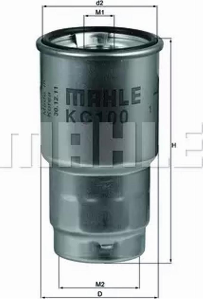 MAHLE KC 100D - Filtru combustibil aaoparts.ro