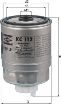 MAHLE KC 112 - Filtru combustibil aaoparts.ro