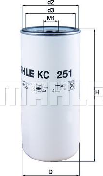 MAHLE KC 251 - Filtru combustibil aaoparts.ro