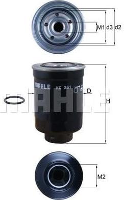 MAHLE KC 261D - Filtru combustibil aaoparts.ro