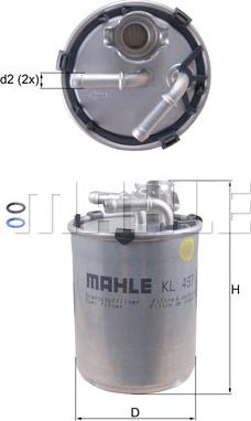 MAHLE KL 497D - Filtru combustibil aaoparts.ro