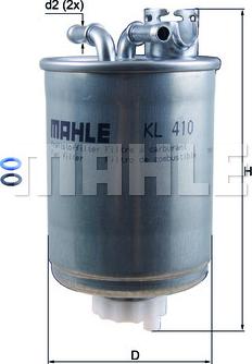 MAHLE KL 410D - Filtru combustibil aaoparts.ro