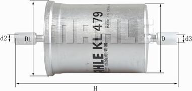 MAHLE KL 479 - Filtru combustibil aaoparts.ro