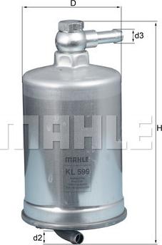 MAHLE KL 599 - Filtru combustibil aaoparts.ro