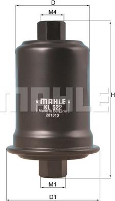 MAHLE KL 522 - Filtru combustibil aaoparts.ro
