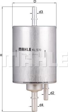 MAHLE KL 570 - Filtru combustibil aaoparts.ro