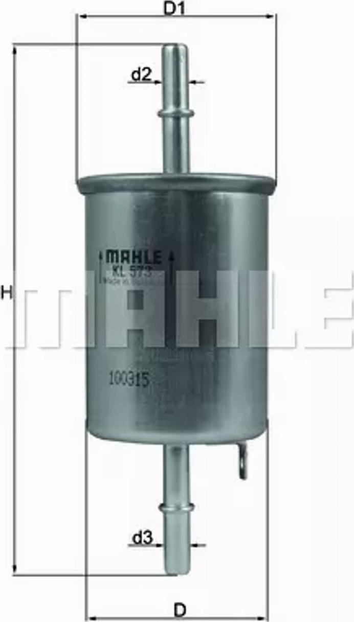 MAHLE KL 573 - Filtru combustibil aaoparts.ro