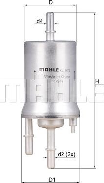 MAHLE KL 572 - Filtru combustibil aaoparts.ro