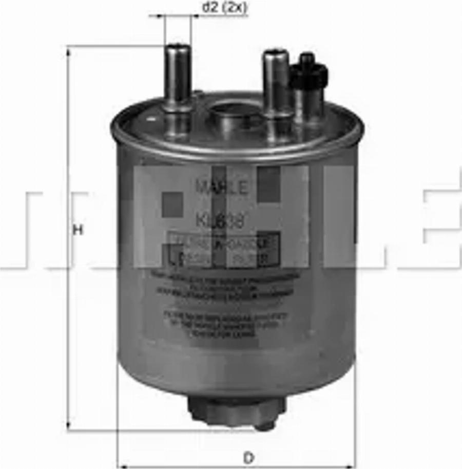 MAHLE KL 638 - Filtru combustibil aaoparts.ro