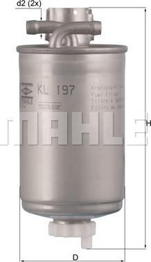 MAHLE KL 197 - Filtru combustibil aaoparts.ro