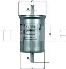 MAHLE KL 146 - Filtru combustibil aaoparts.ro