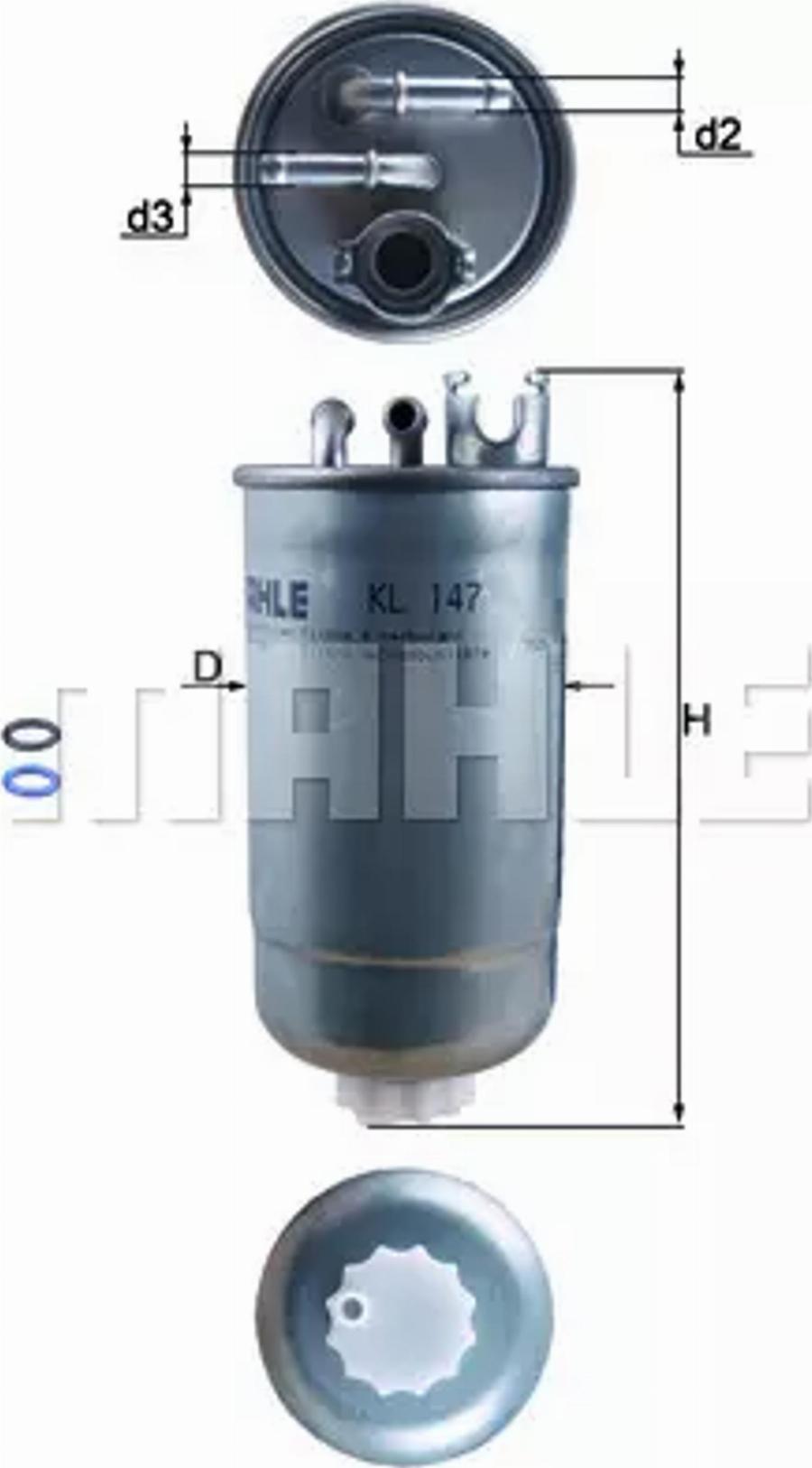 MAHLE KL 147D - Filtru combustibil aaoparts.ro