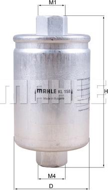 MAHLE KL 158 - Filtru combustibil aaoparts.ro