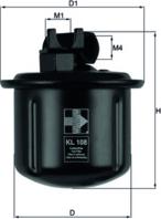 MAHLE KL 108 - Filtru combustibil aaoparts.ro