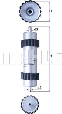 MAHLE KL 1102 - Filtru combustibil aaoparts.ro