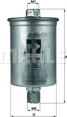 MAHLE KL 184 - Filtru combustibil aaoparts.ro