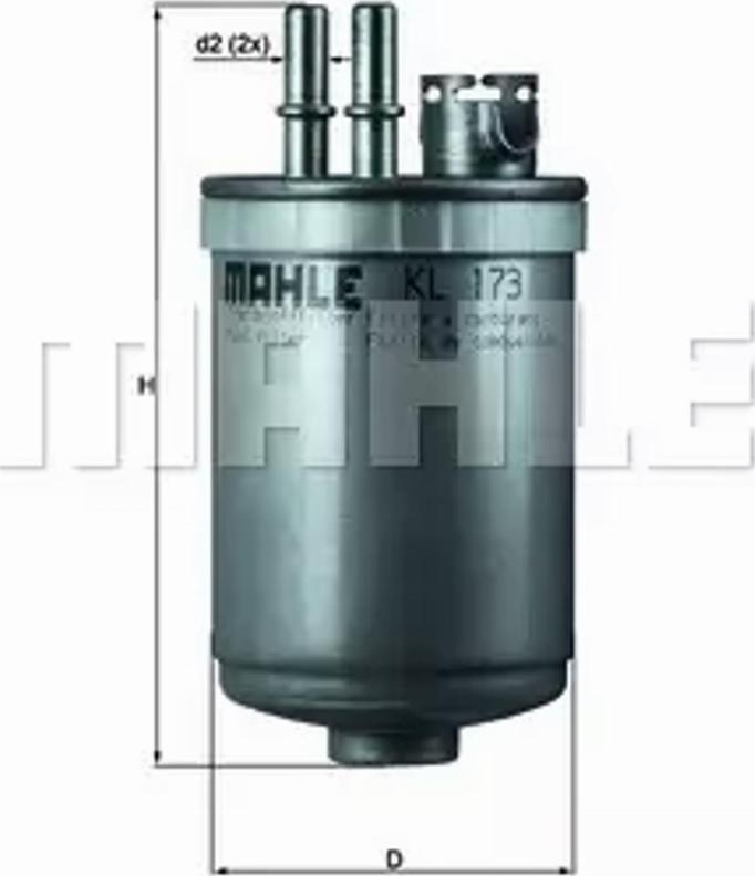 MAHLE KL 173 - Filtru combustibil aaoparts.ro