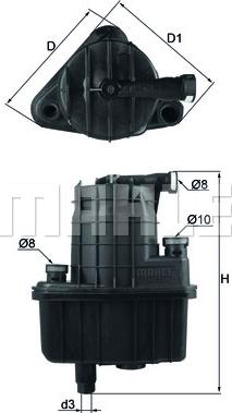 MAHLE KL 832D - Filtru combustibil aaoparts.ro