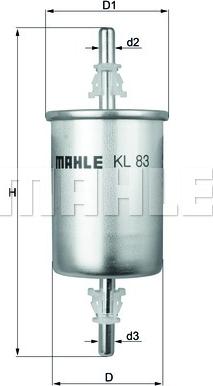 MAHLE KL 83 - Filtru combustibil aaoparts.ro