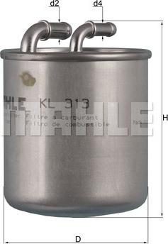 MAHLE KL 313 - Filtru combustibil aaoparts.ro