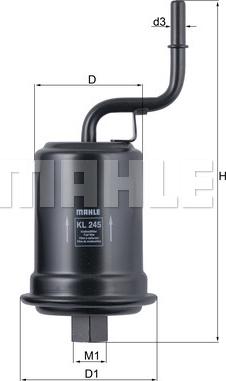 MAHLE KL 245 - Filtru combustibil aaoparts.ro