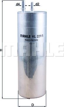 MAHLE KL 229/5 - Filtru combustibil aaoparts.ro