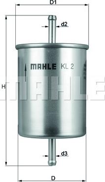 MAHLE KL 2 - Filtru combustibil aaoparts.ro