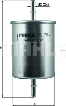 MAHLE KL 79 - Filtru combustibil aaoparts.ro