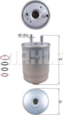 MAHLE KL 752/2D - Filtru combustibil aaoparts.ro