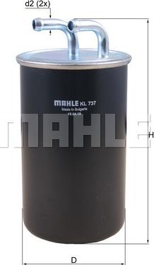 MAHLE KL 737 - Filtru combustibil aaoparts.ro