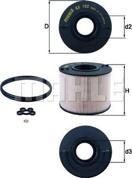 MAHLE KX 192D - Filtru combustibil aaoparts.ro