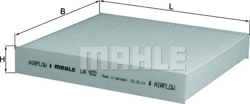 MAHLE LA 922 - Filtru, aer habitaclu aaoparts.ro