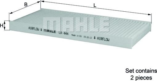 MAHLE LA 444/S - Filtru, aer habitaclu aaoparts.ro