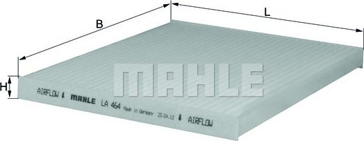 MAHLE LA 464 - Filtru, aer habitaclu aaoparts.ro