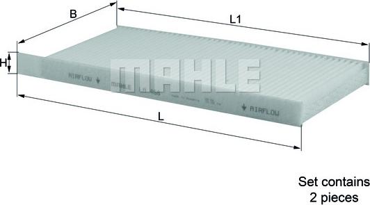 MAHLE LA 468/S - Filtru, aer habitaclu aaoparts.ro