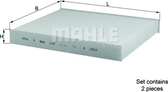 MAHLE LA 467/S - Filtru, aer habitaclu aaoparts.ro