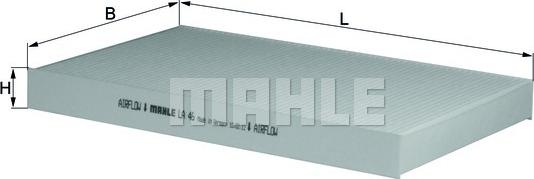 MAHLE LA 46 - Filtru, aer habitaclu aaoparts.ro