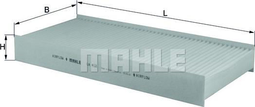 MAHLE LA 412 - Filtru, aer habitaclu aaoparts.ro