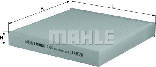 MAHLE LA 424 - Filtru, aer habitaclu aaoparts.ro