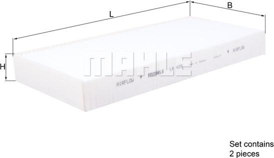 MAHLE LA 426/S - Filtru, aer habitaclu aaoparts.ro