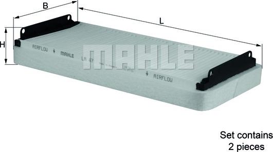 MAHLE LA 47/S - Filtru, aer habitaclu aaoparts.ro