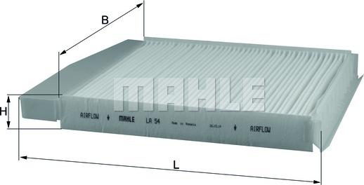 MAHLE LA 54 - Filtru, aer habitaclu aaoparts.ro