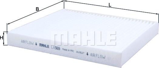 MAHLE LA 569 - Filtru, aer habitaclu aaoparts.ro