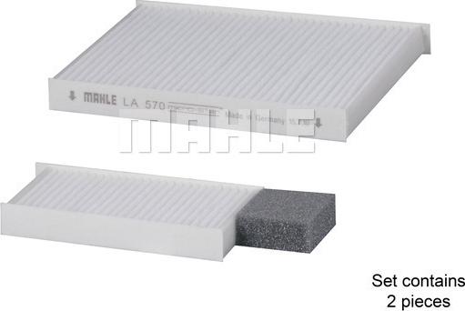 MAHLE LA 570/S - Filtru, aer habitaclu aaoparts.ro