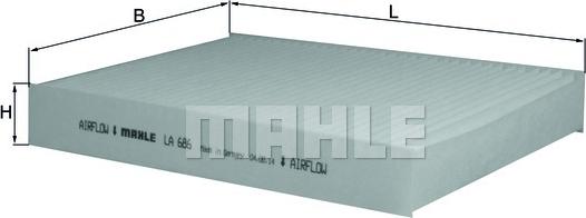 MAHLE LA 686 - Filtru, aer habitaclu aaoparts.ro