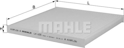 MAHLE LA 635 - Filtru, aer habitaclu aaoparts.ro